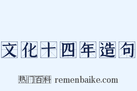 文化十四年造句是什么意思的图片